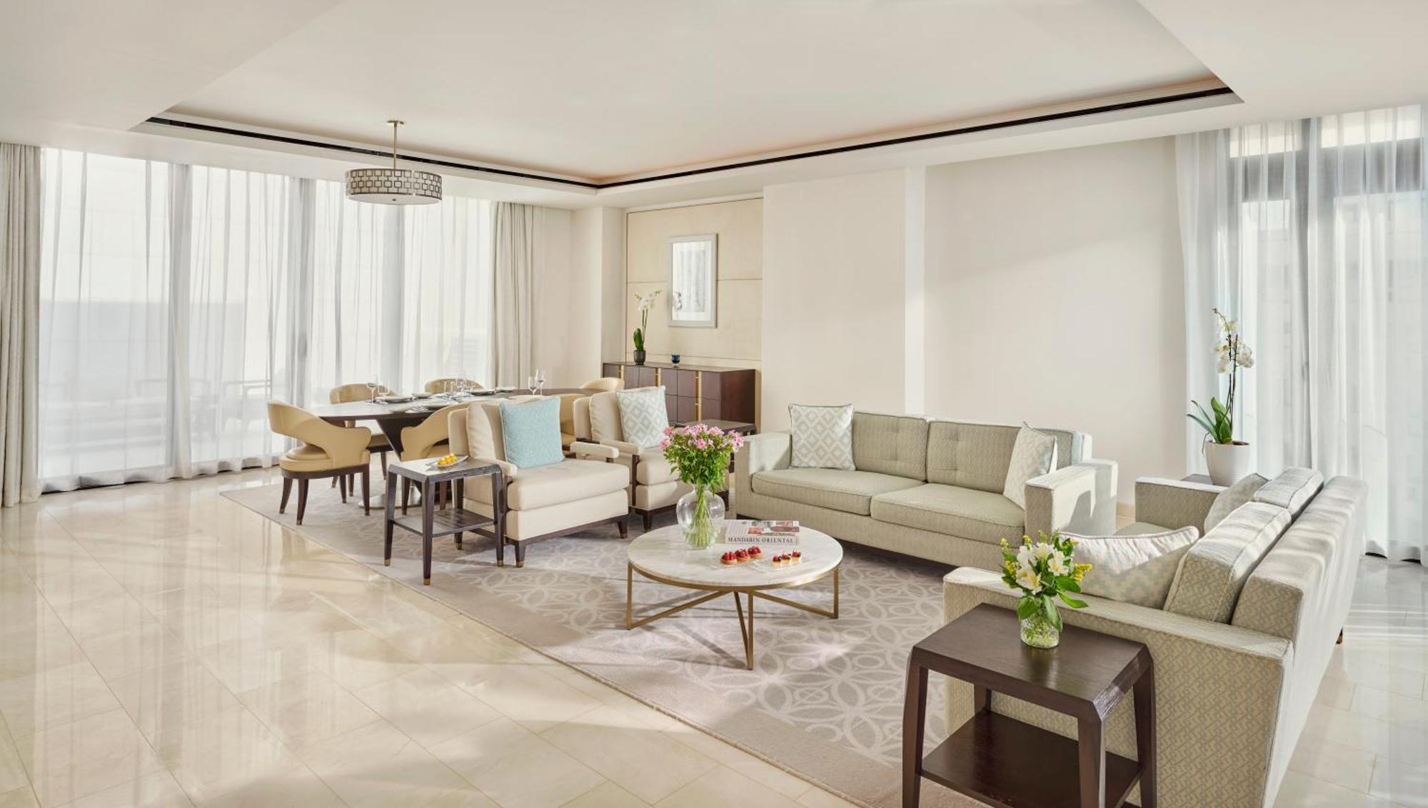 多哈文华东方酒店 外观 照片 A living room